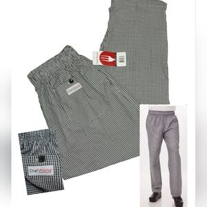 - ESSENTIAL BAGGY CHEF PANTS W/DRAWSTRING NWT